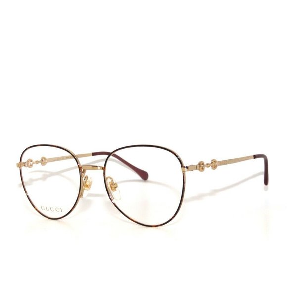 Gucci Havana Gold 51mm Eyeglasses - Picture 1 of 4